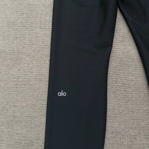 Alo Black Leggings with Subtle Logo